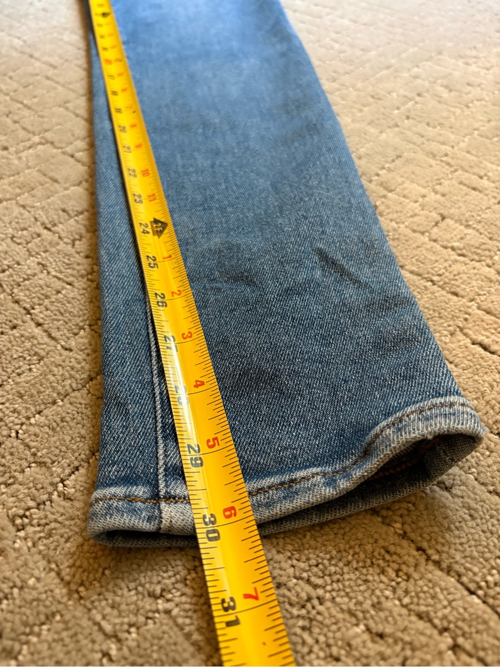 Madewell High-Rise Skinny Stretch Jeans in Indigo Wash Size 29 Tall - Picture 7 of 7